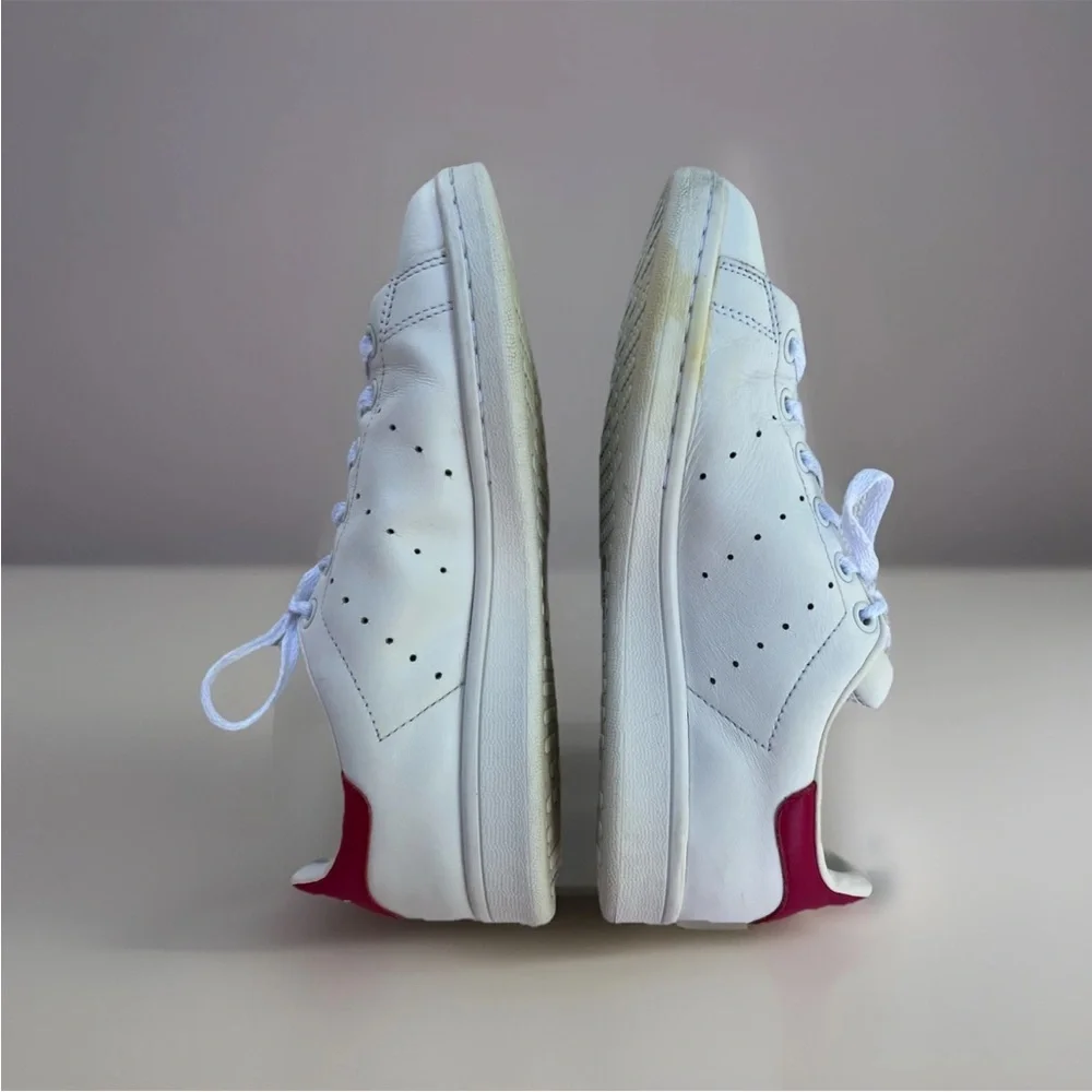 Adidas Stan Smith Sneakers Big Girl Size 6 White Pink